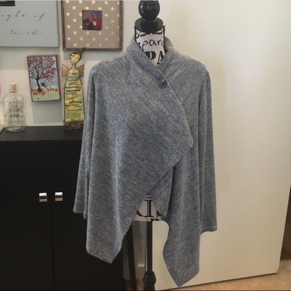 Bobeau, One Button Cardigan/Wrap, Medium
